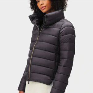 SAVE THE DUCK Bluish/Purple-Black / Dark Grey Puffer Jacket - Elsie